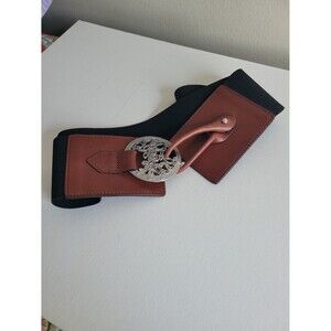 Jockey Brown Black Stretchy Belt Sz L/XL Boho Bohemian